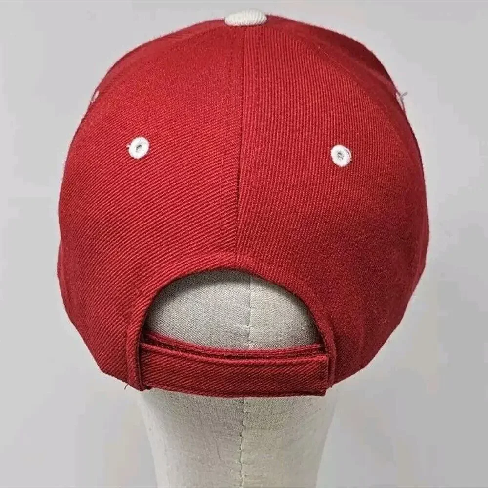 VTG New York Yankees Hat Cap Fitted Baseball Red Wool Blend Embroidery MLB OS